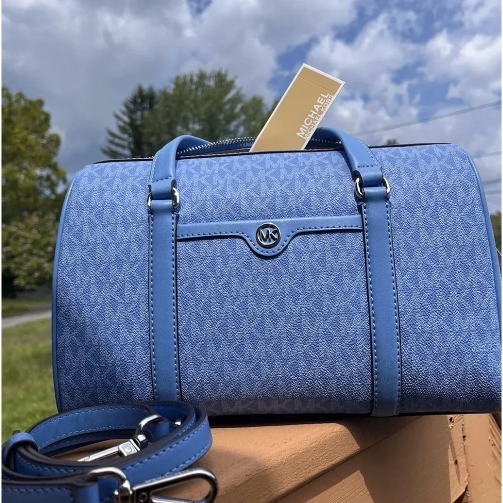 Michael Kors Travel Medium Duffle Satchel South Pacific Blue NWT